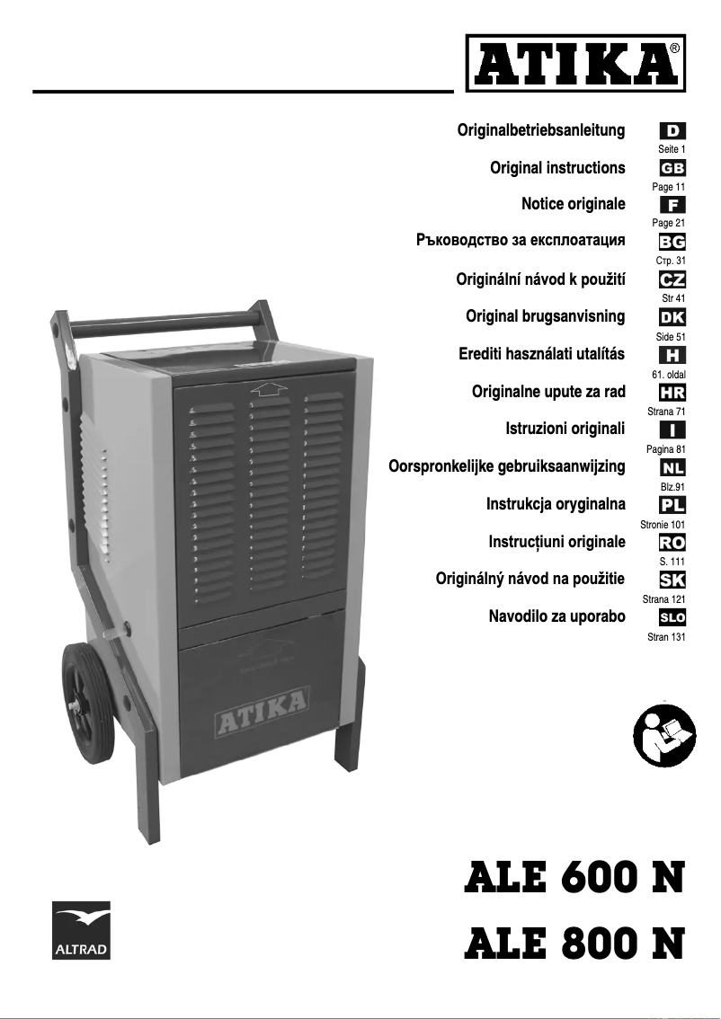 Page 1 de la notice Manuel utilisateur ATIKA ALE 800