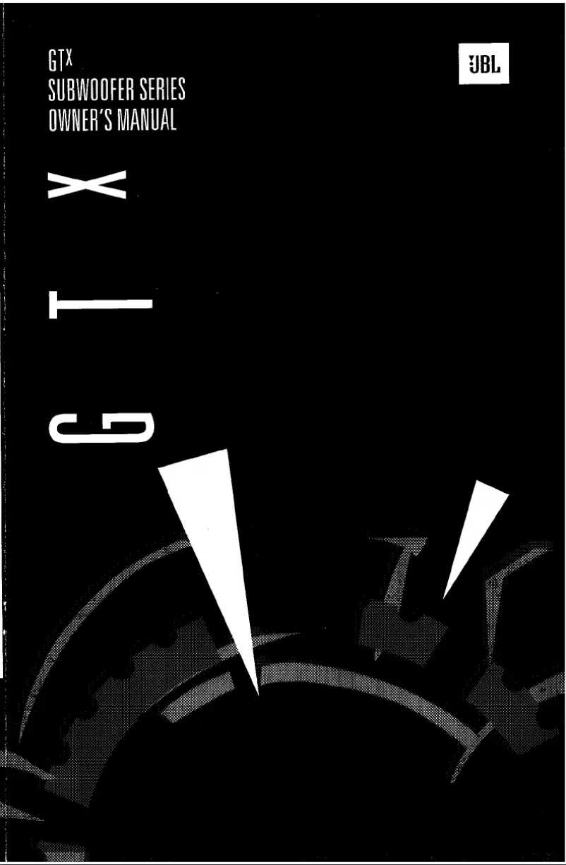 Page 1 de la notice Manuel utilisateur JBL GTX12
