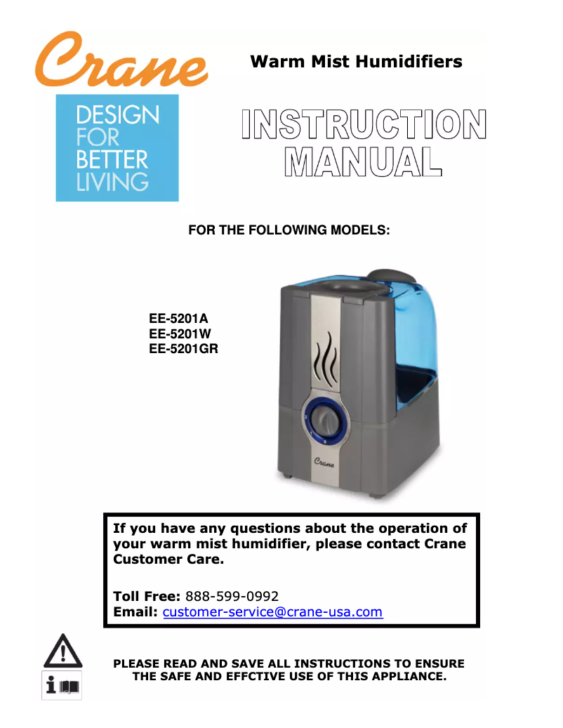 Page 1 de la notice Manuel utilisateur Crane EE-5201