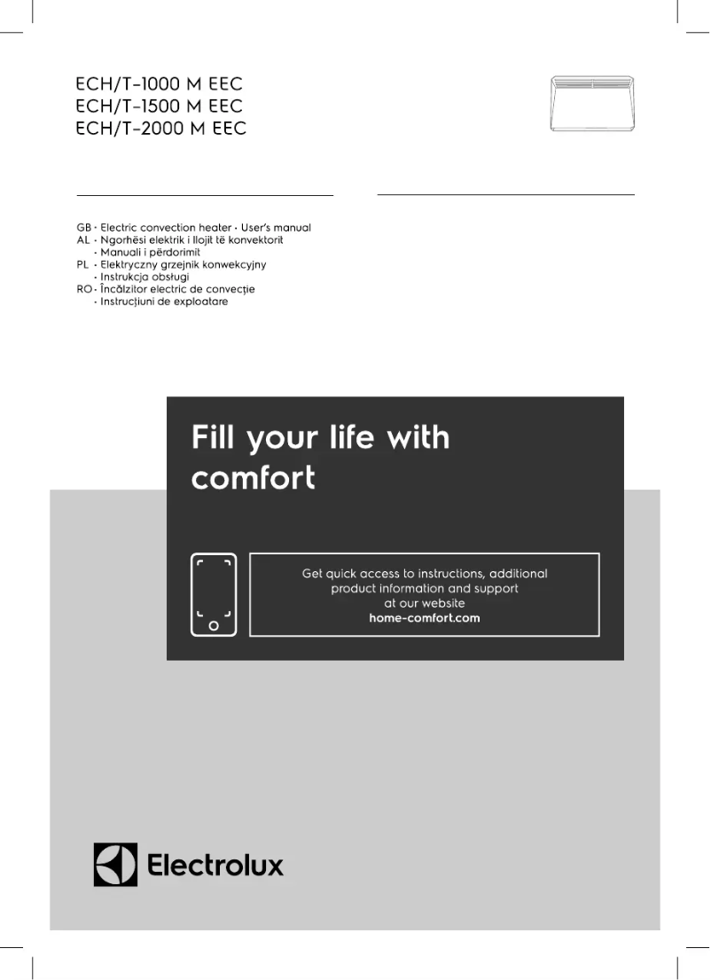 Page 1 de la notice Manuel utilisateur Electrolux ECH-T-1500 M EEC