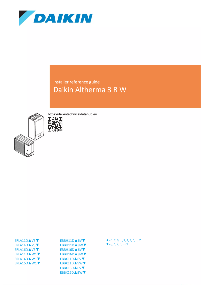 Page n°1 - Guide d'installation Daikin ERLA16D2W17