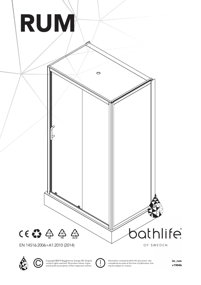 Page 1 de la notice Manuel utilisateur Bathlife Rum