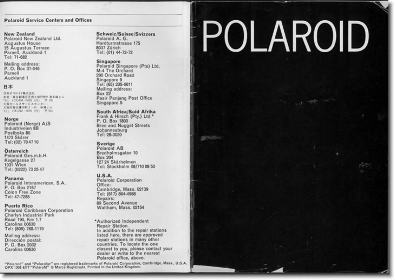 Page 1 de la notice Manuel utilisateur Polaroid Instant 30