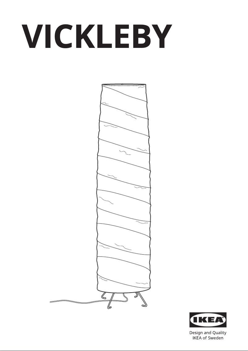 Page 1 de la notice Manuel utilisateur Ikea VICKLEBY 405.375.46
