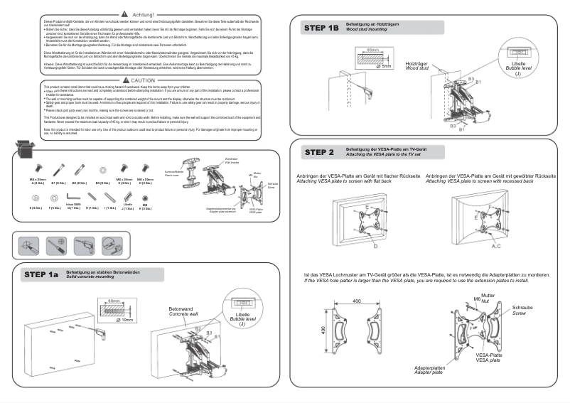 Image de la première page du manuel de l'appareil TechniMount Flex