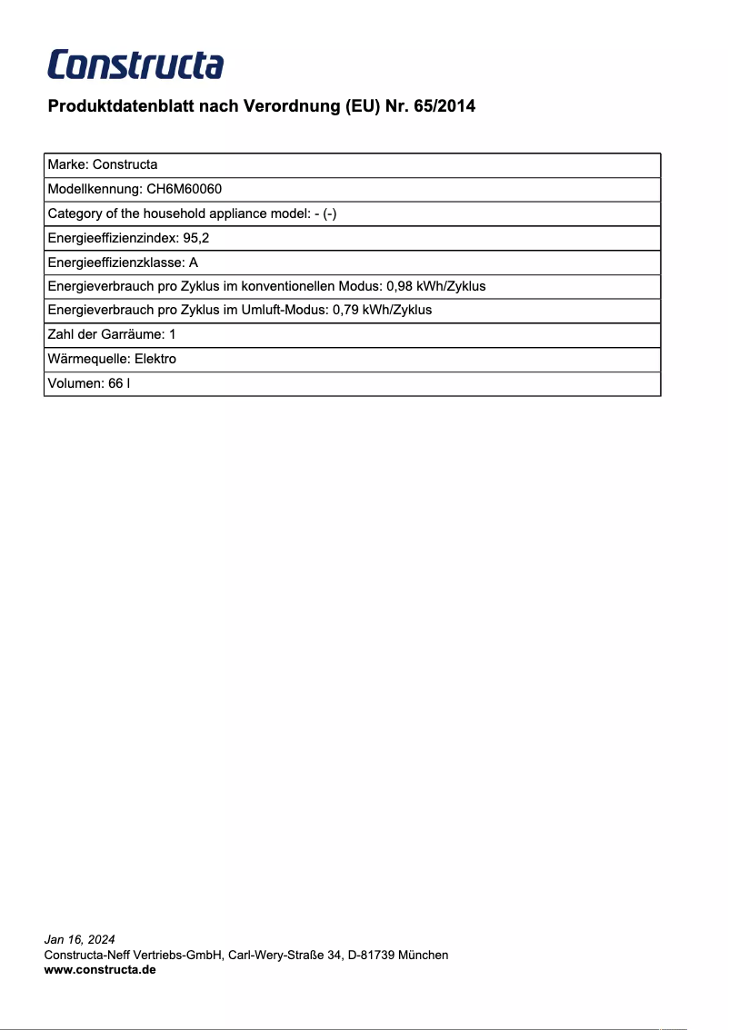 Image de la première page du manuel de l'appareil CH6M60060
