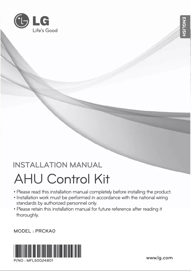 Page n°1 - Manuel utilisateur LG PRCKA0