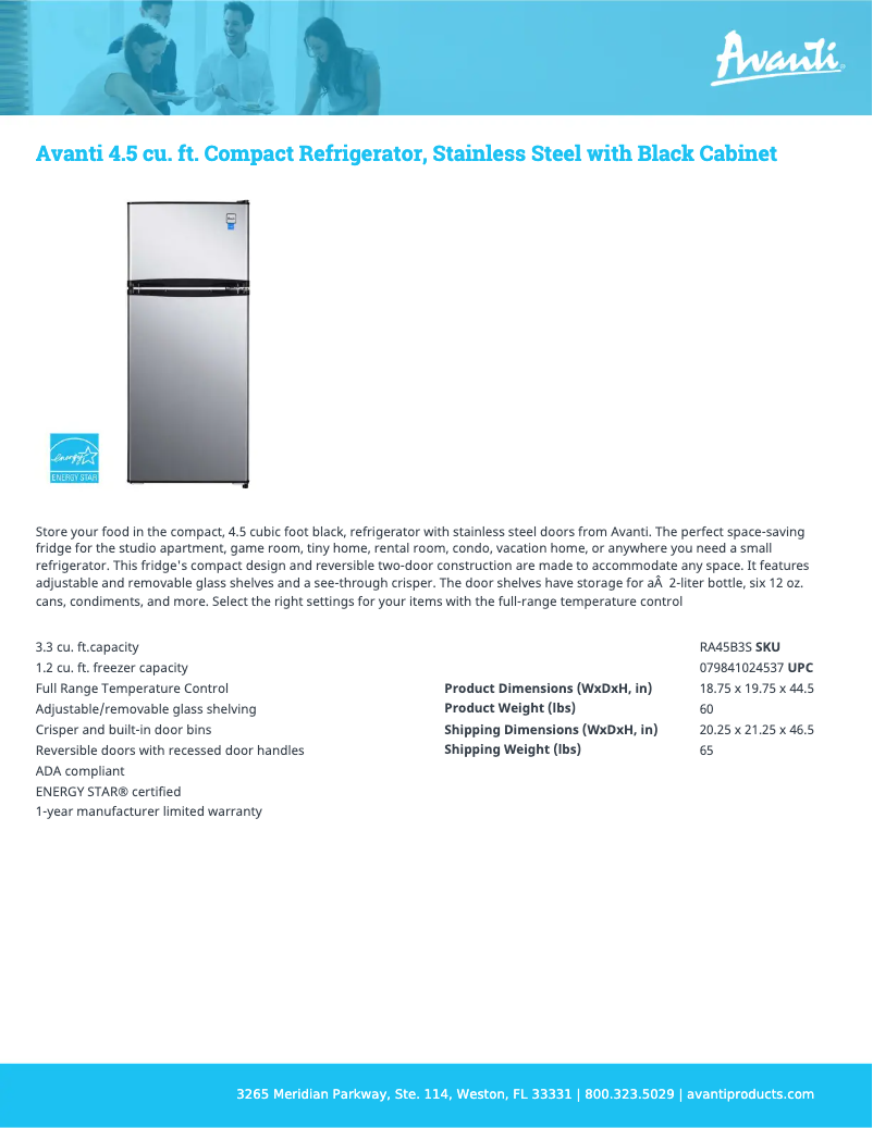 Image de la première page du manuel de l'appareil RA45B3S