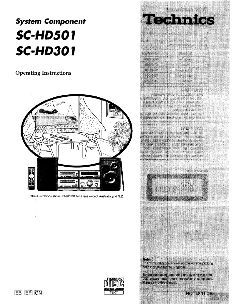 Page 1 de la notice Manuel utilisateur Technics RS-HD301
