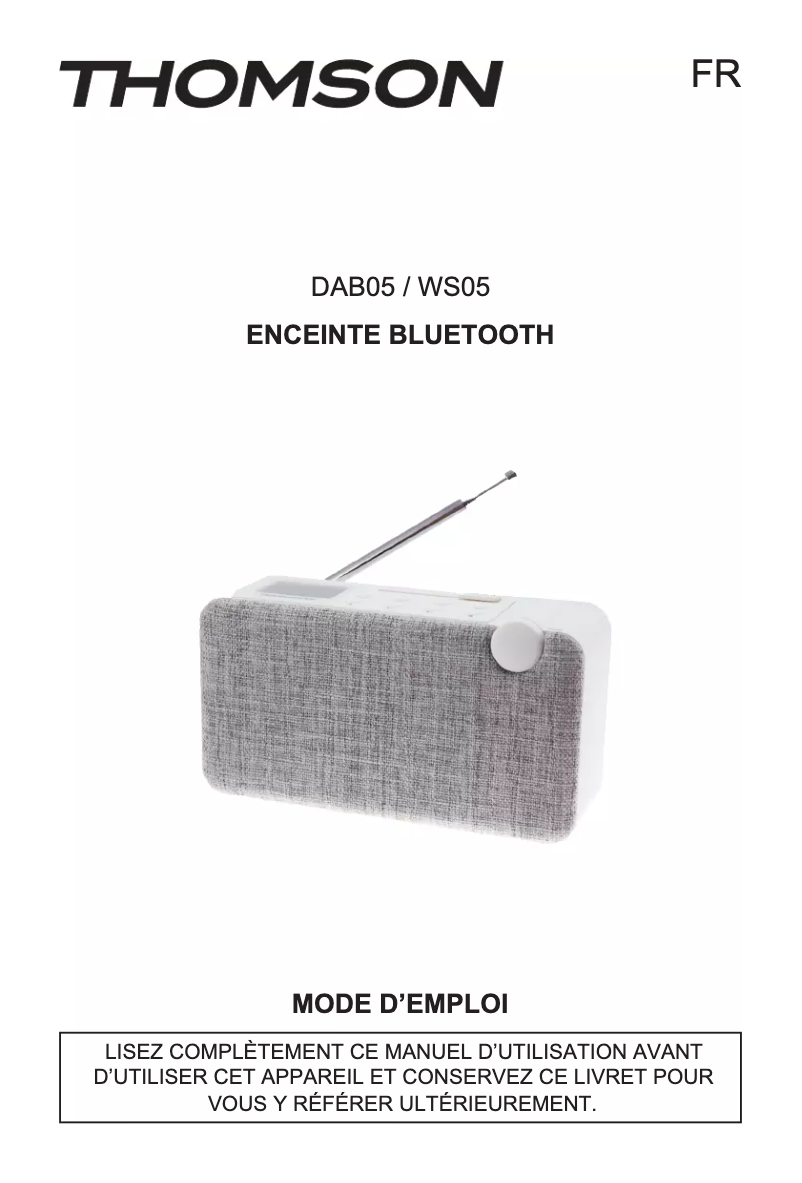 Page n°1 - Manuel utilisateur Thomson DAB05