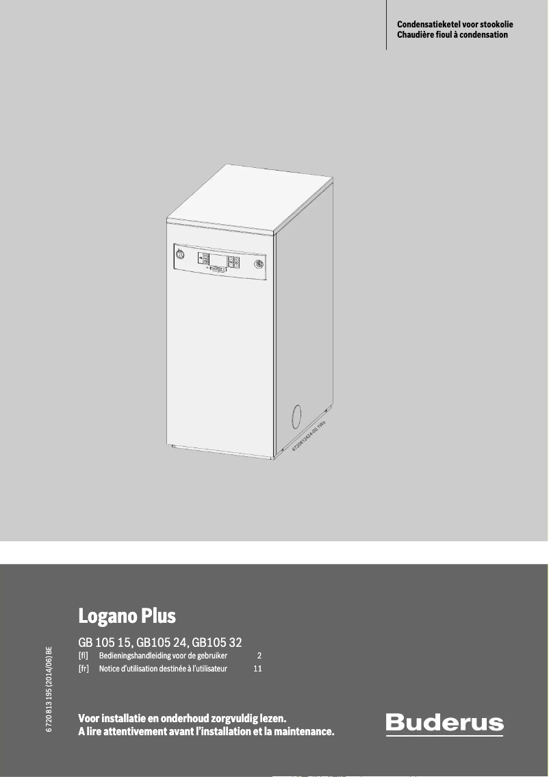 Page 1 de la notice Manuel utilisateur Buderus Logano Plus GB105