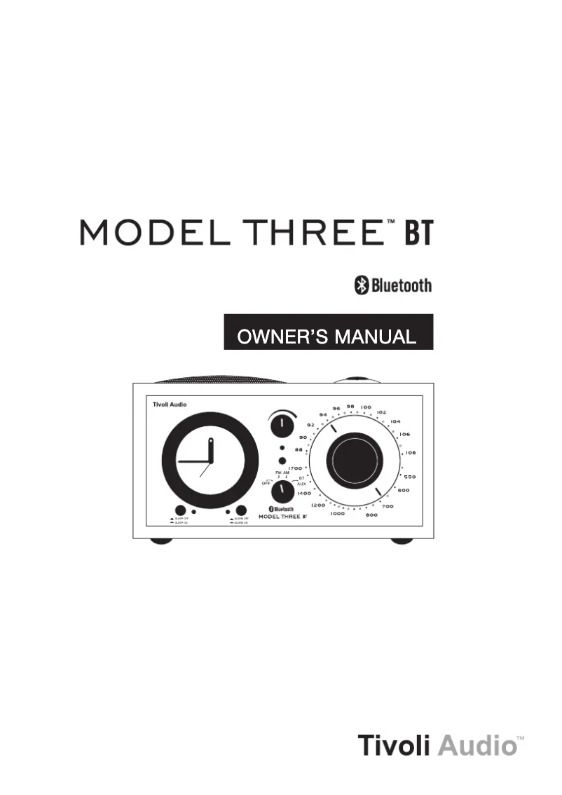 Página 1 del manual Manual de usuario Tivoli Audio Model Three BT