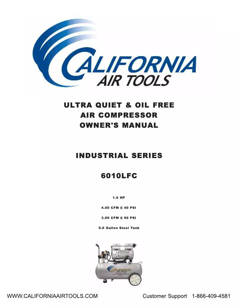 Page n°1 - Manuel utilisateur California Air Tools 6010LFC