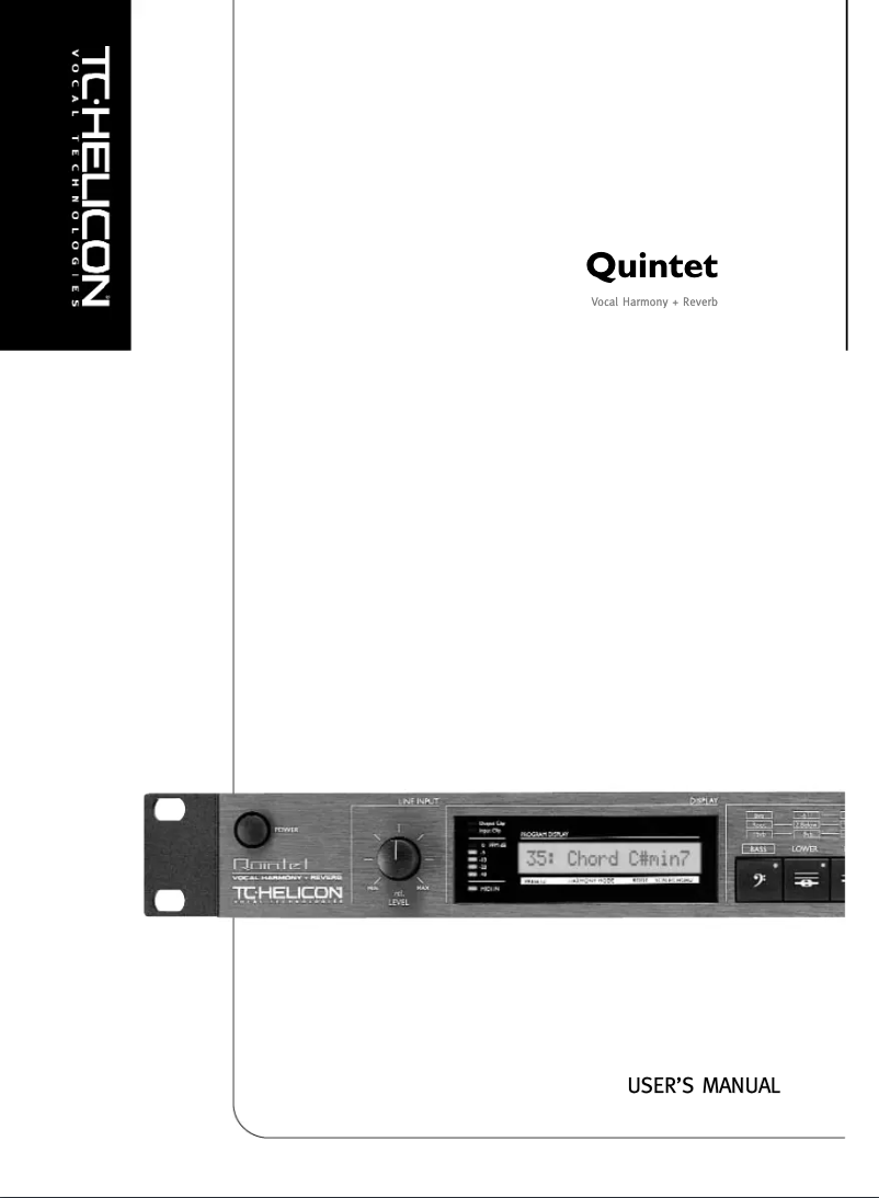 Page n°1 - Manuel utilisateur TC Helicon Quintet