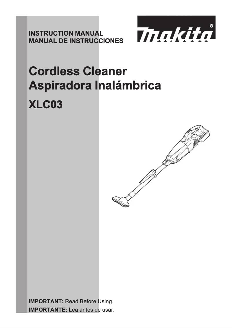 Page n°1 - Manuel utilisateur Makita XLC03
