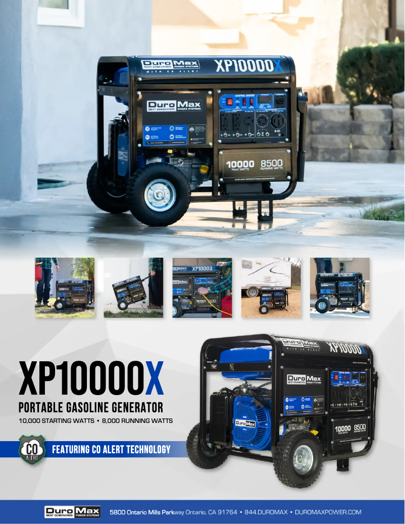 Page n°1 - Fiche technique DuroMax XP10000X