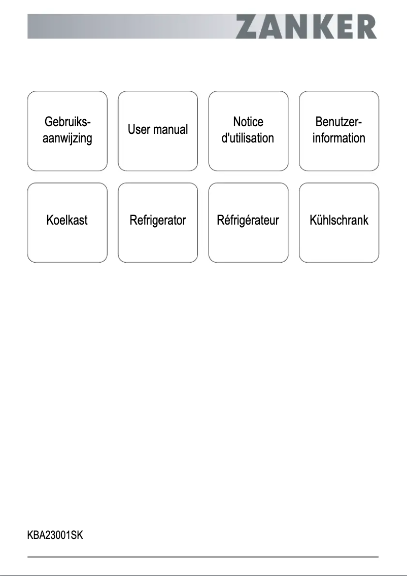 Página 1 del manual Manual de usuario Zanker KBA23001SK