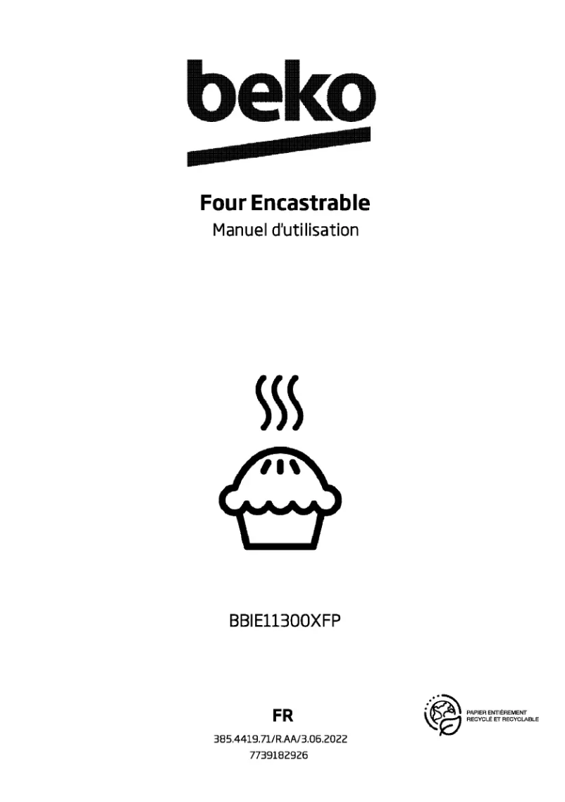 Image de la première page du manuel de l'appareil BBIE11300XFP