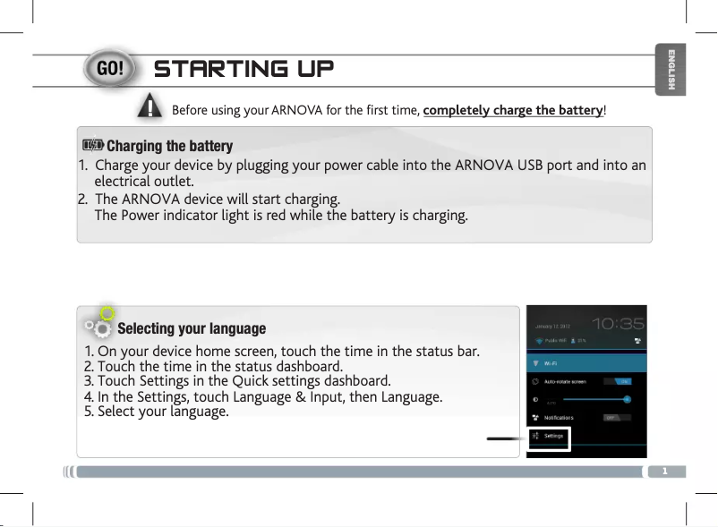 Page n°1 - Manuel utilisateur Arnova 7 G3