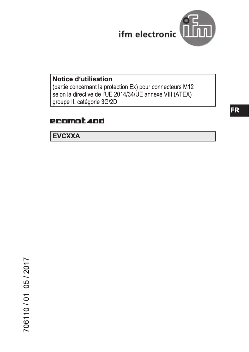Image de la première page du manuel de l'appareil EVC05A