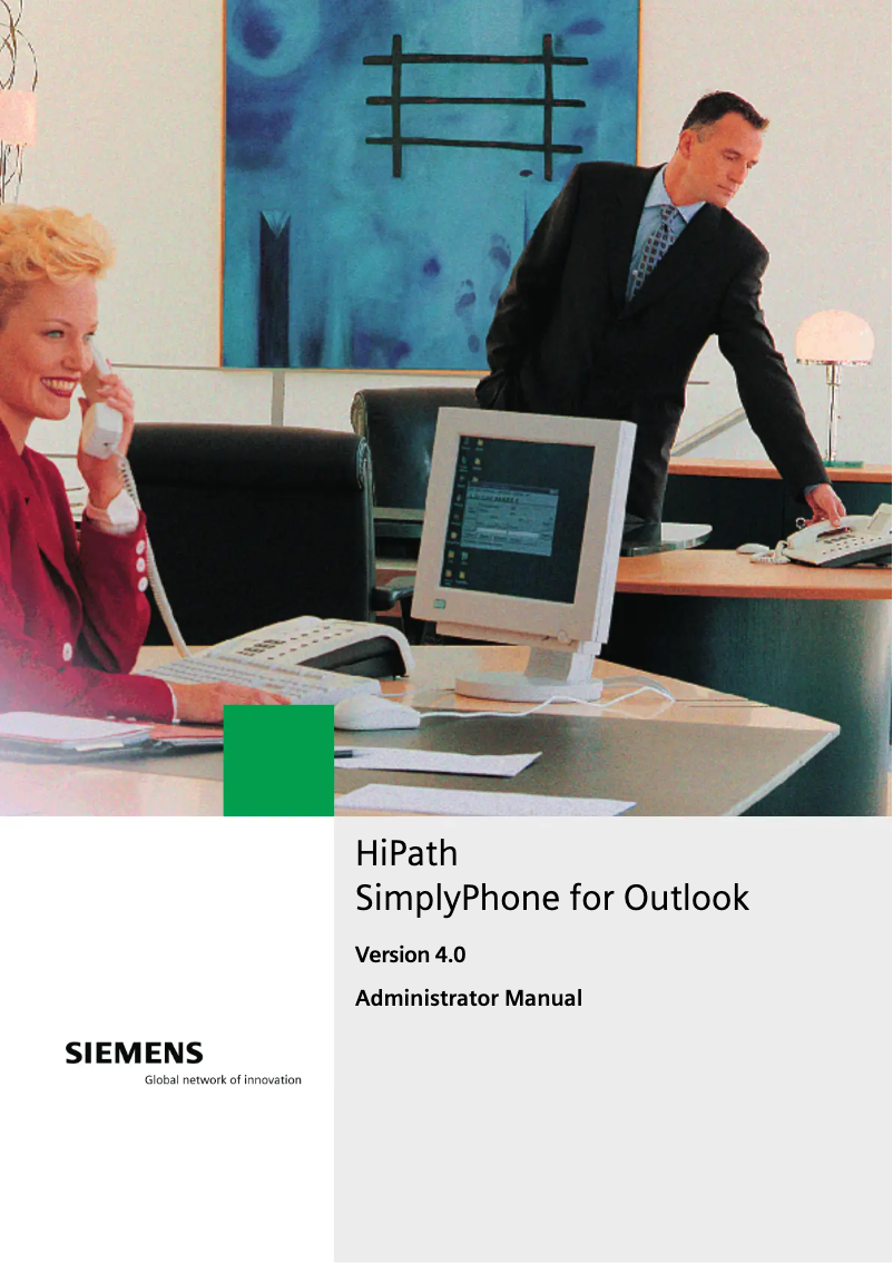 Image de la première page du manuel de l'appareil HiPath SimplyPhone