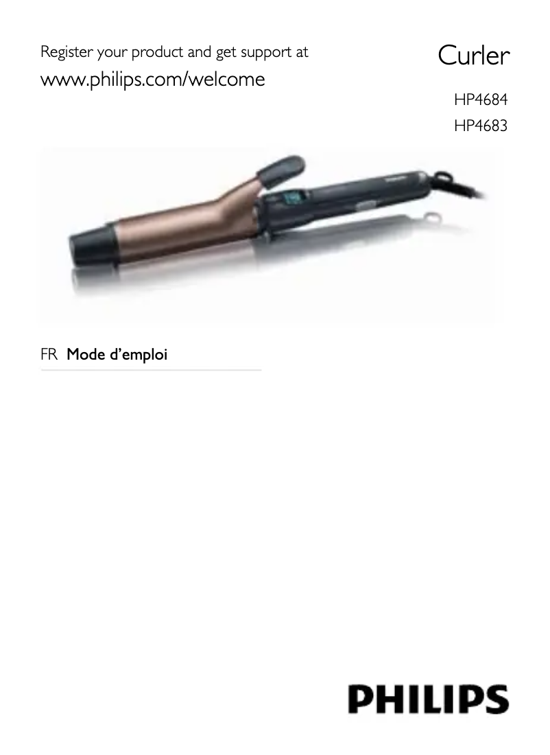 Image de la première page du manuel de l'appareil SalonCurl Pro HP4684