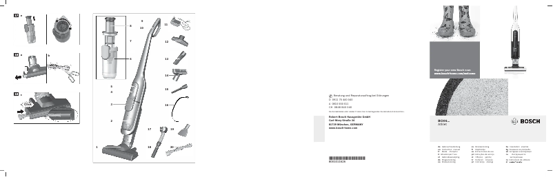 Page 1 de la notice Manuel utilisateur Bosch Athlet Zoo'o BBH6256P1