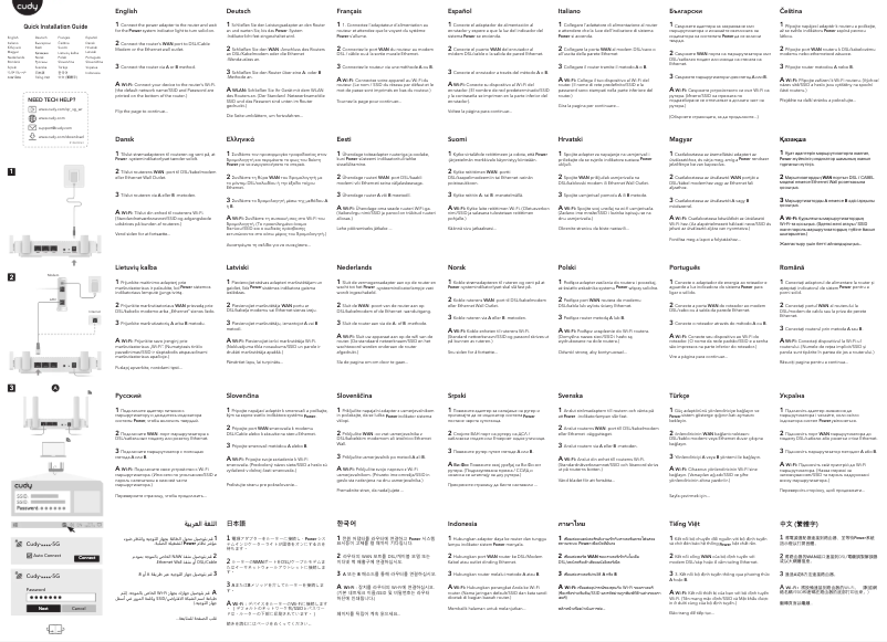 Página 1 del manual Guía de instalación Cudy WR1300E