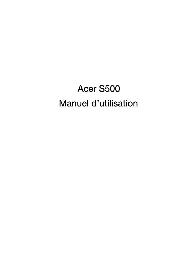 Página 1 del manual Manual de usuario Acer CloudMobile S500