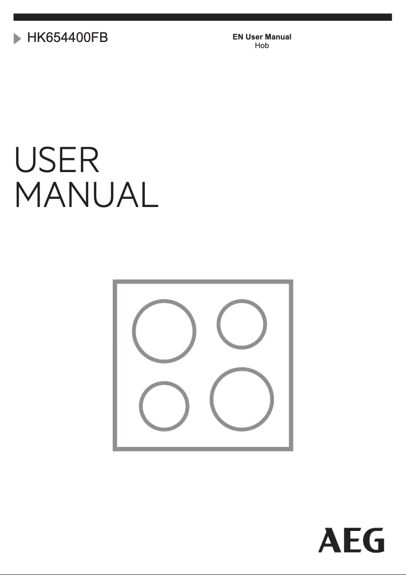 Page n°1 - Manuel utilisateur AEG HK654400FB