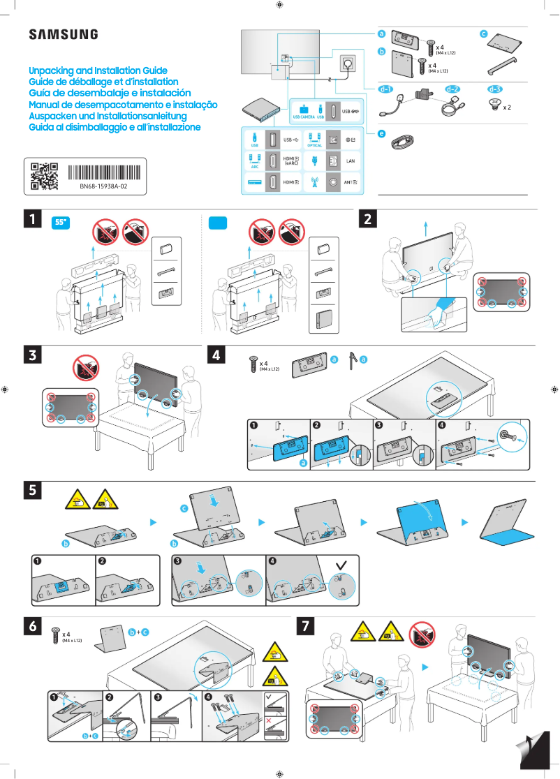 Page 1 de la notice Manuel utilisateur Samsung QN55QN700CF