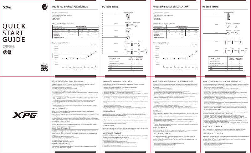 Page 1 de la notice Manuel utilisateur ADATA PROBE Bronze