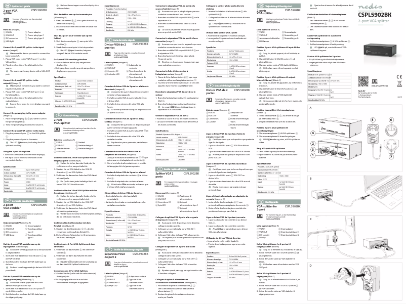 Page 1 de la notice Manuel utilisateur Nedis CSPL5902BK