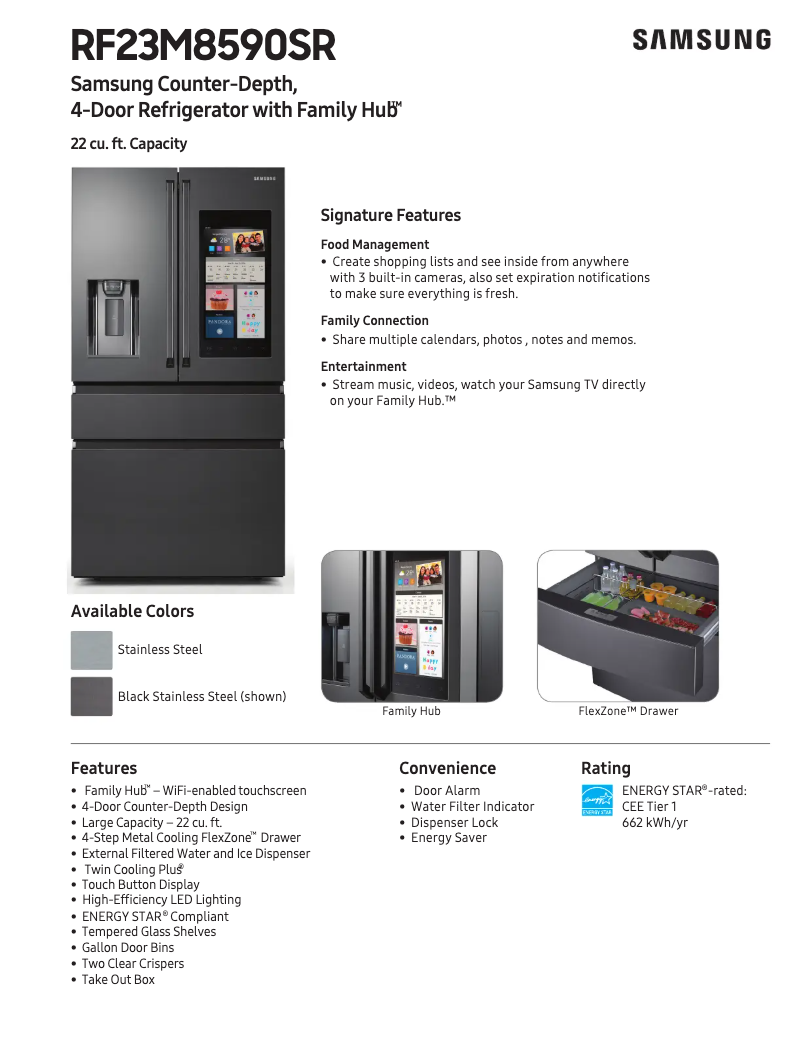Image de la première page du manuel de l'appareil RF23M8570SG