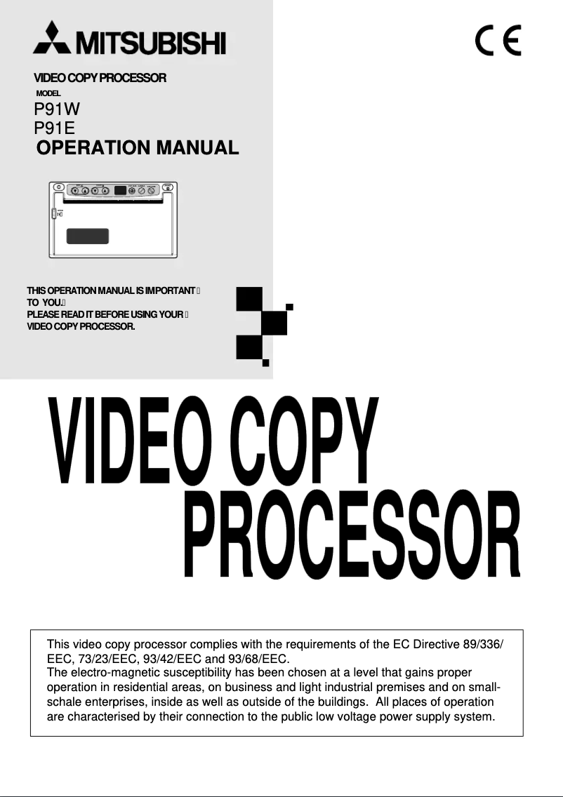 Image de la première page du manuel de l'appareil P91W