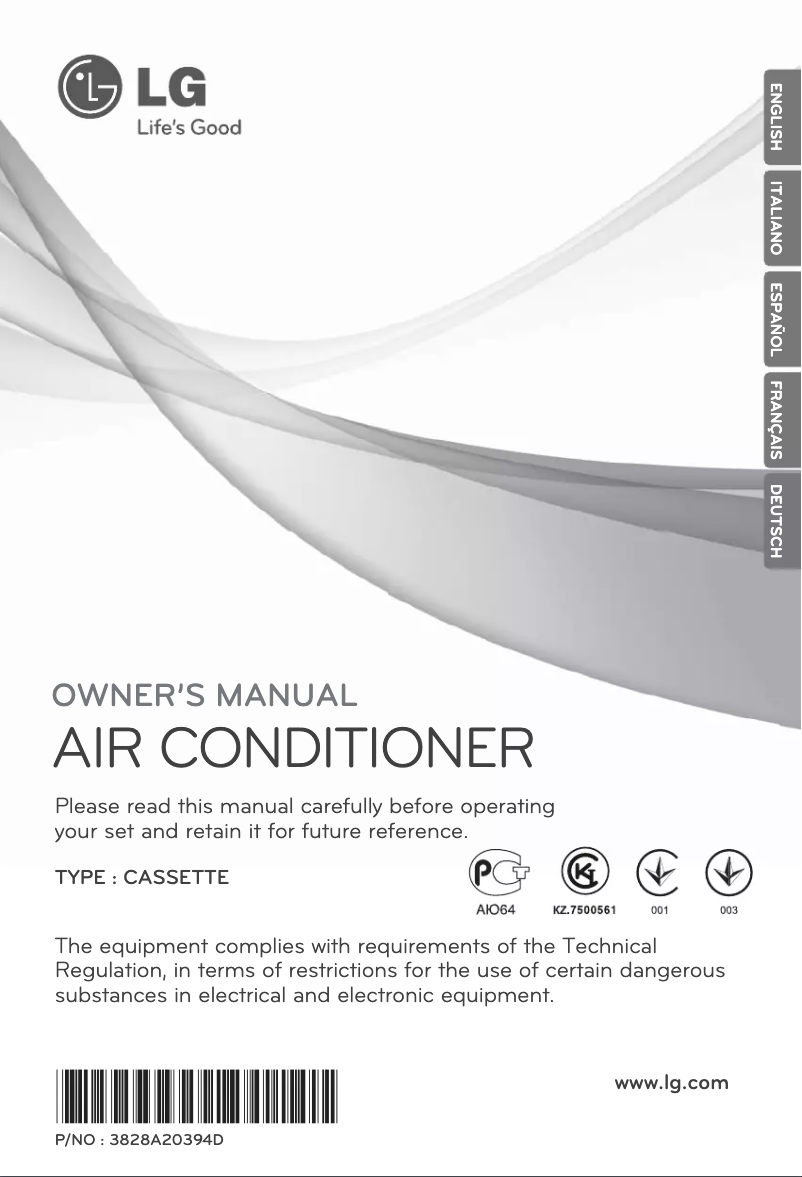 Imagen de la primera página del manual del dispositivo AMNH126TCC0