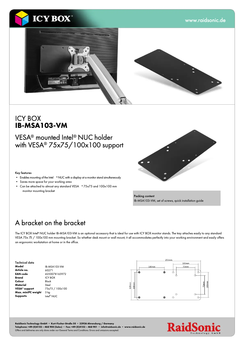 Image de la première page du manuel de l'appareil IB-MSA103-VM