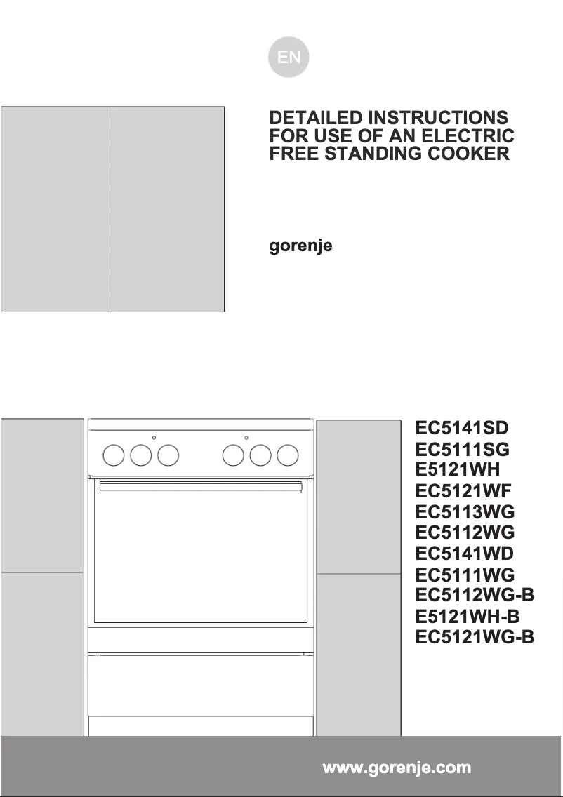 Page n°1 - Manuel utilisateur Gorenje EC5121WG-B