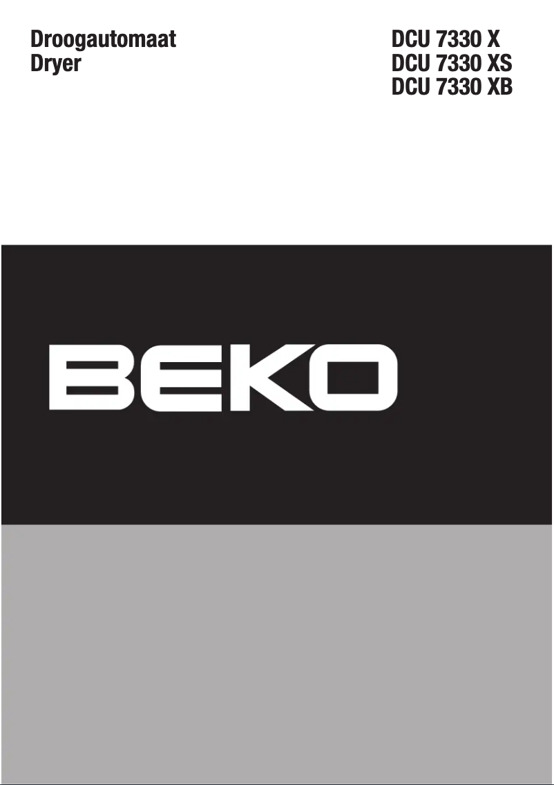 Page 1 de la notice Manuel utilisateur Beko DCU 7330 XS