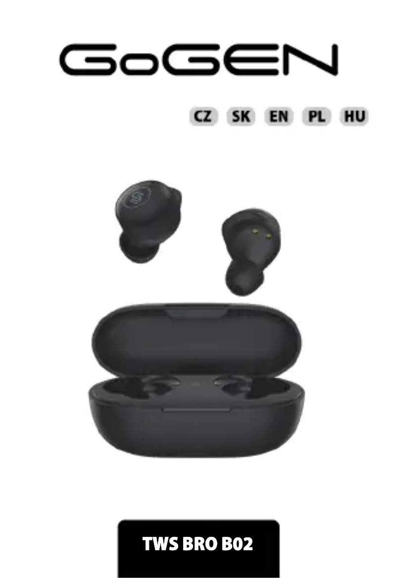 Page 1 de la notice Manuel utilisateur GoGen TWS BRO evo 2