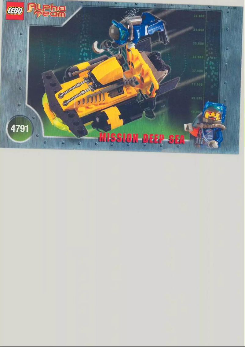 Page 1 de la notice Manuel utilisateur Lego Alpha Team 4791