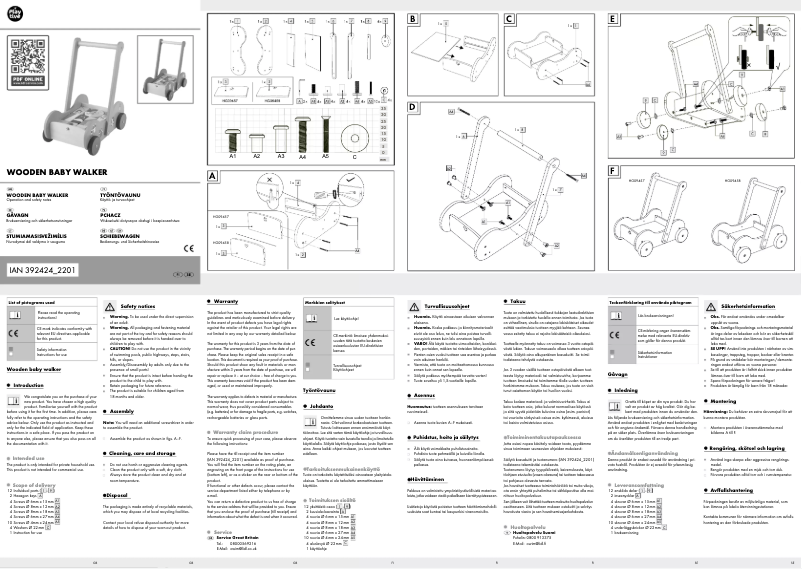 Page 1 de la notice Manuel utilisateur Playtive HG09457