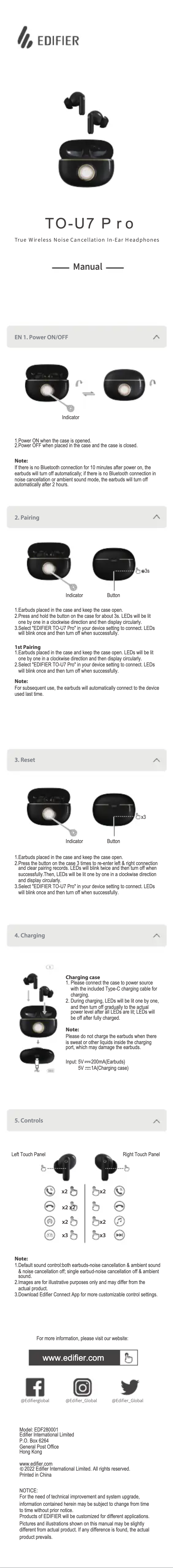 Image de la première page du manuel de l'appareil TO-U7 Pro