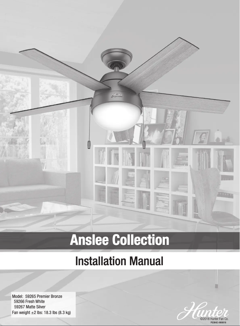 Page n°1 - Manuel utilisateur Hunter Anslee 59266