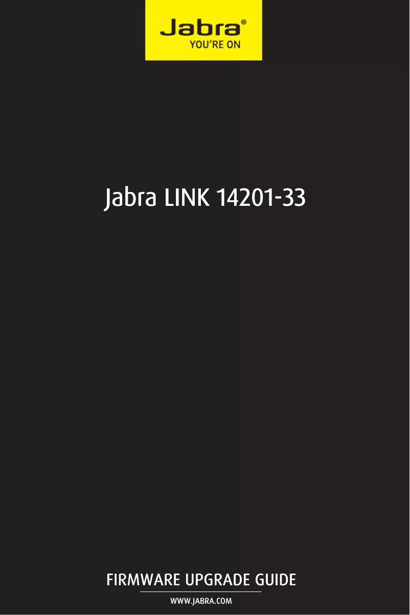 Page 1 de la notice Manuel utilisateur Jabra Link 14201-33