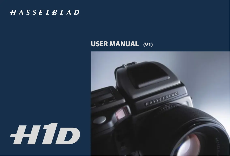 Page n°1 - Manuel utilisateur Hasselblad H1D