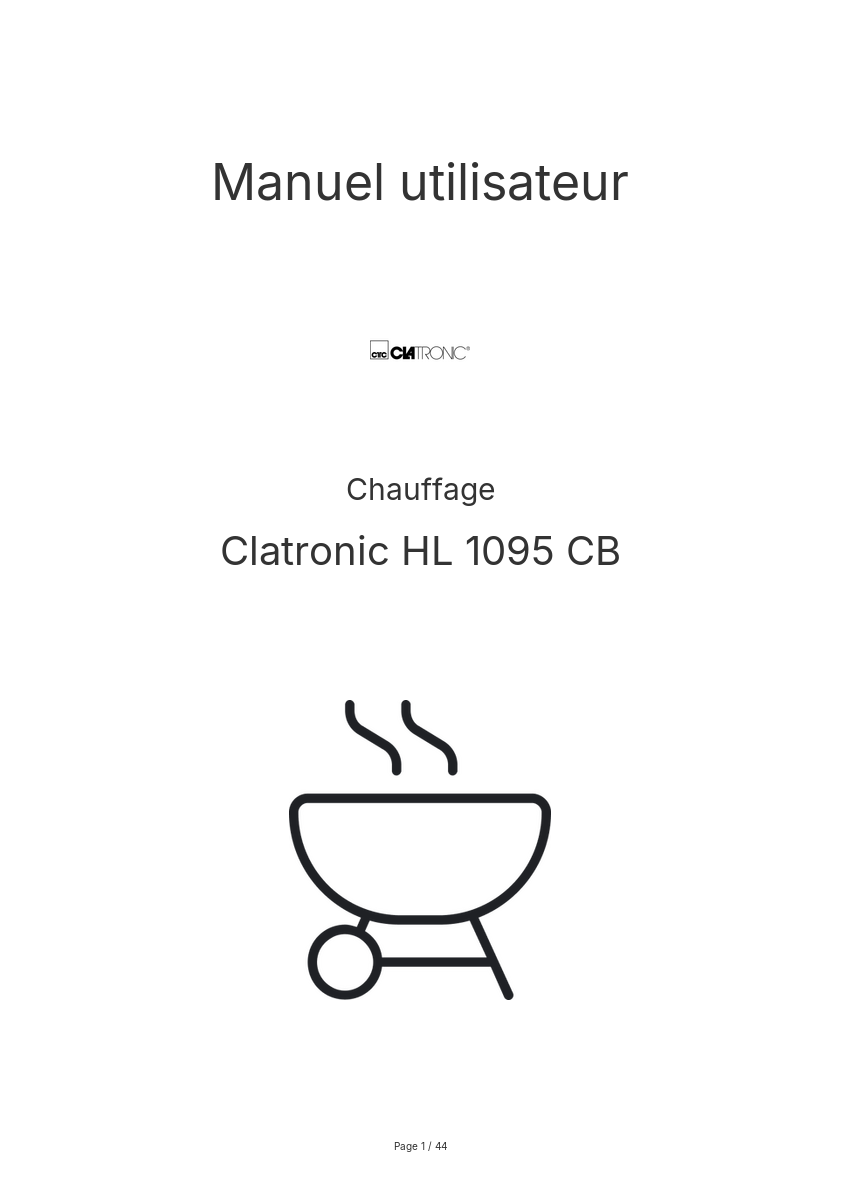 Image de la première page du manuel de l'appareil HL 1095 CB