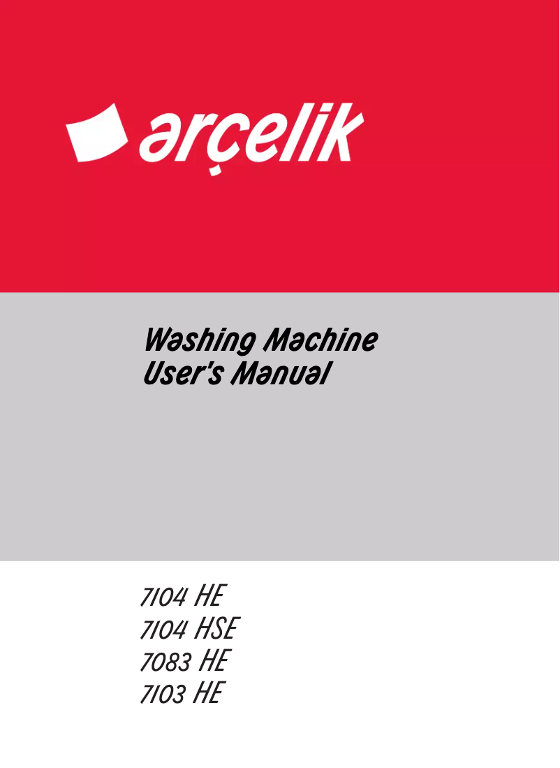 Página 1 del manual Manual de usuario Arçelik 7103 HE