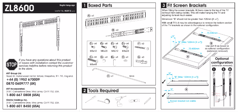 Image de la première page du manuel de l'appareil ZL8600-A