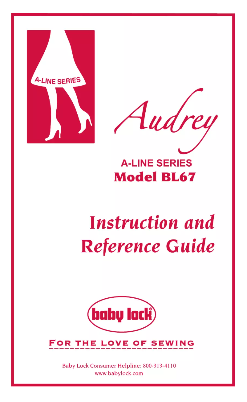 Página 1 del manual Manual de usuario Baby Lock Audrey BL67